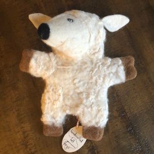 NWT Anthropologie Sheep Felt Puppet Handmade